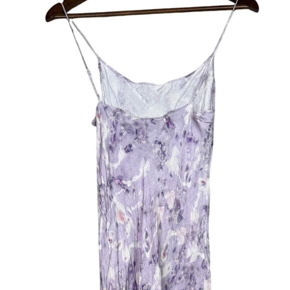 J. Crew Lavender Field Flora Obscura X Cupro Silk Blend Slip Midi Dress 2 Purple - Picture 7 of 15
